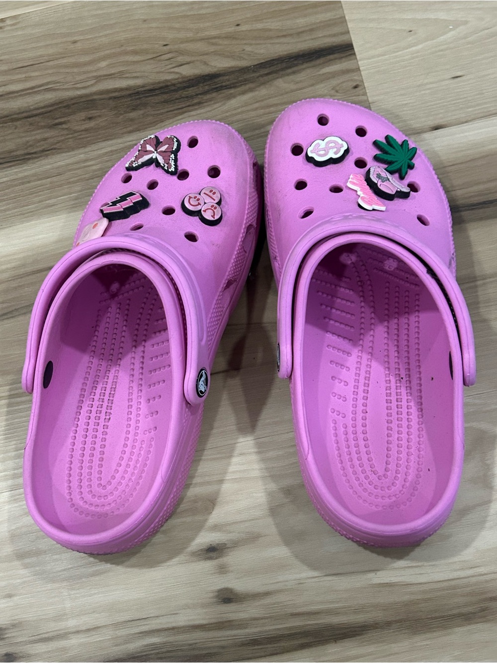 Pink Crocs with Charms - Picture 2 of 3